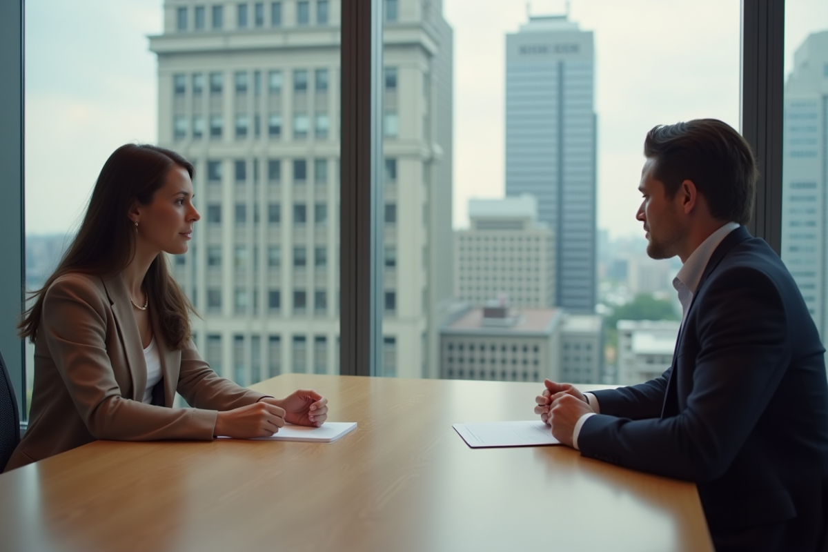 Femme cliente et conseiller financier lors d