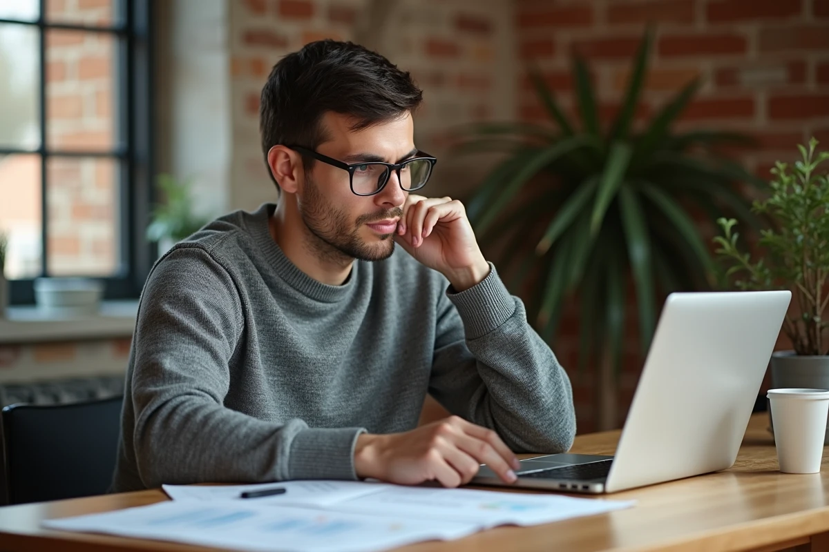 Salarié en télétravail consultant la convention collective 66 pour comprendre le calcul de ses congés trimestriels